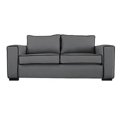 SOFAS HOME - SOFA GABRO FELPA GRIS 3 CUERPOS