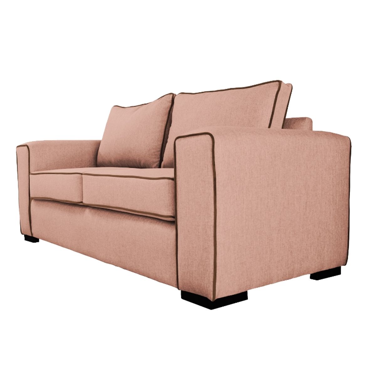 SOFAS HOME - SOFA GABRO FELPA PALO ROSA 3 CUERPOS