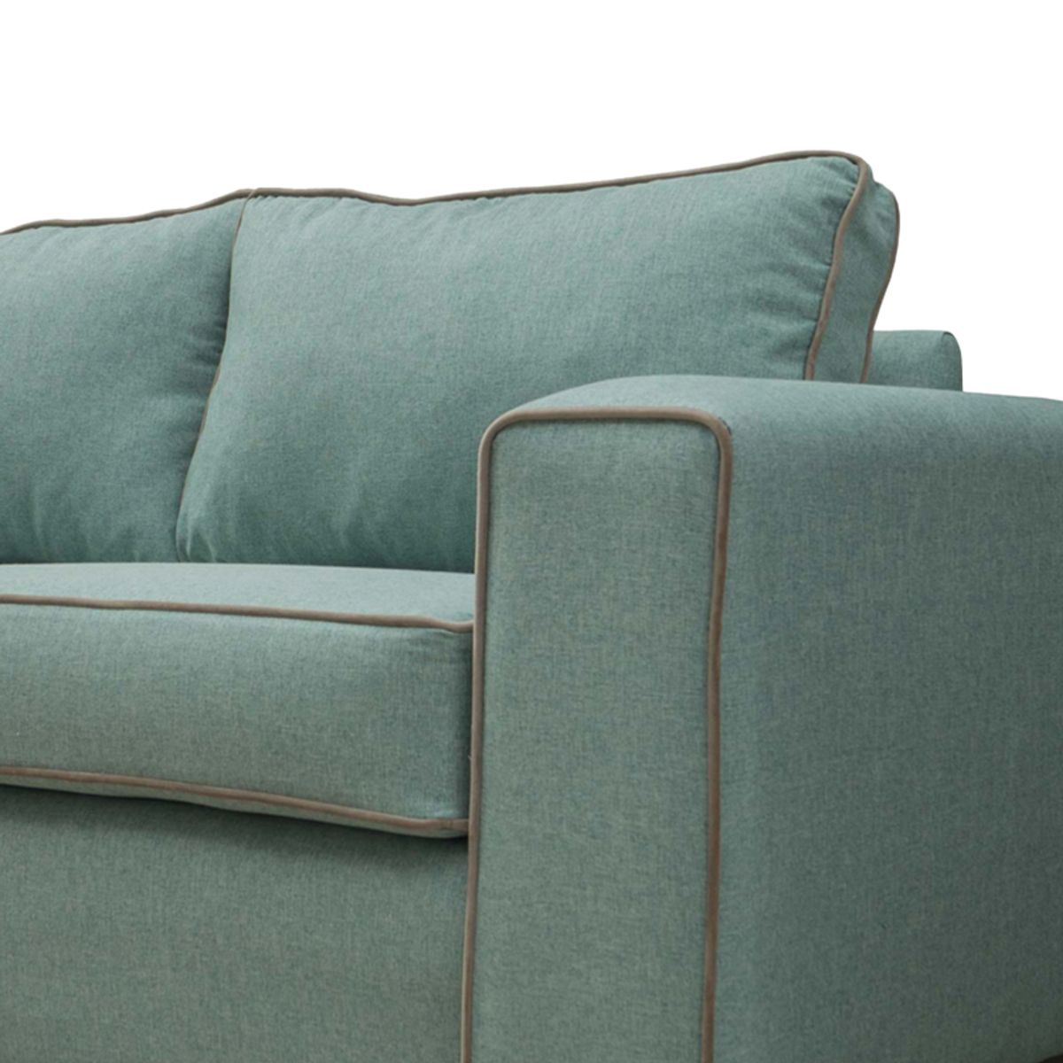 SOFAS HOME - SOFA GABRO FELPA VERDE 3 CUERPOS