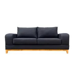 SOFAS HOME - SOFA BASALTO CHENILLE TIPO LINO GRAFITO 3 CUERPOS