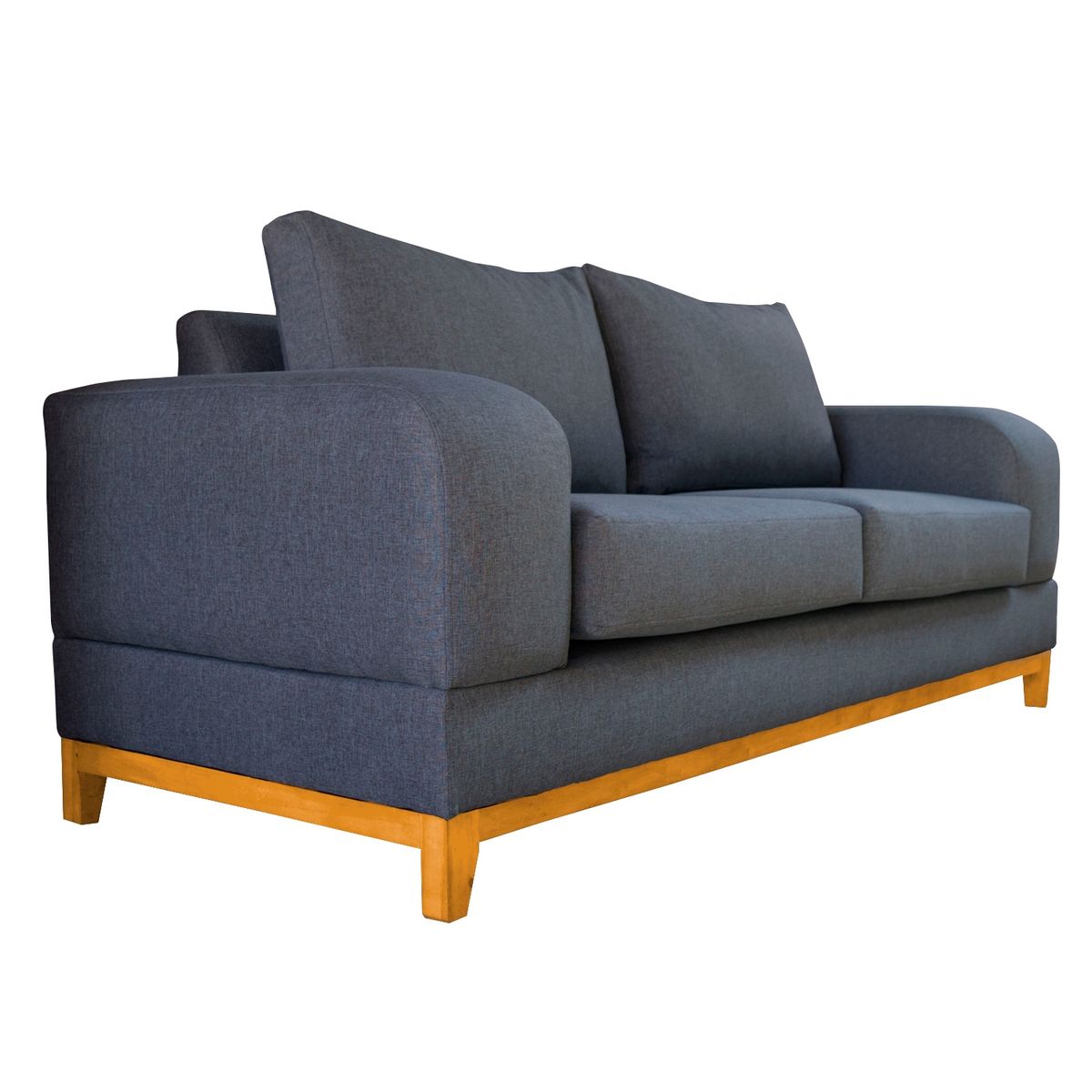 SOFAS HOME - SOFA BASALTO CHENILLE TIPO LINO GRIS 3 CUERPOS