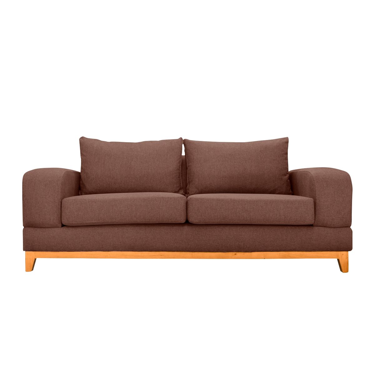 SOFAS HOME - SOFA BASALTO FELPA CAFÉ 3 CUERPOS