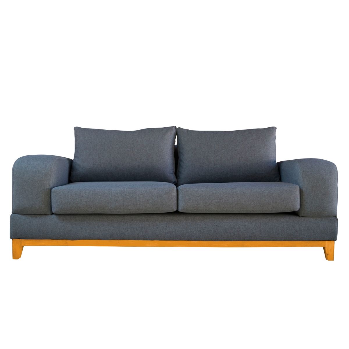 SOFAS HOME - SOFA BASALTO FELPA GRIS 3 CUERPOS