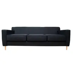 SOFAS HOME - SOFA LILEN CHENILLE TIPO LINO GRAFITO 3 CUERPOS