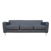 SOFA LILEN CHENILLE TIPO LINO GRIS 3 CUERPOS