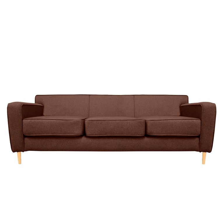 SOFA LILEN FELPA CAFE 3 CUERPOS