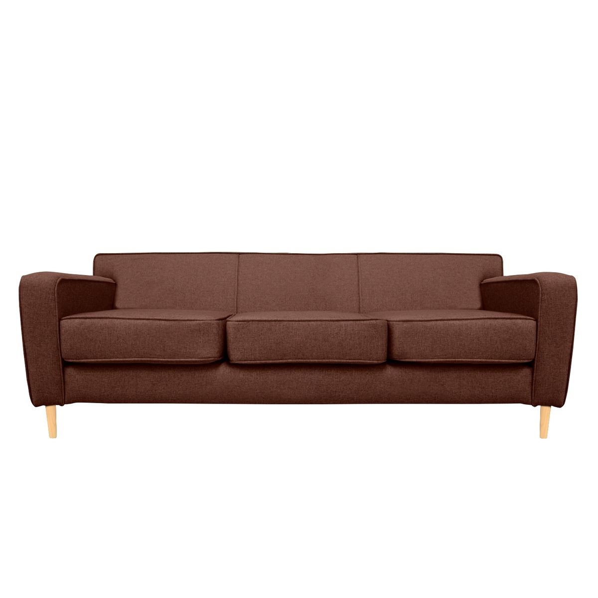 SOFAS HOME - SOFA LILEN FELPA CAFE  3 CUERPOS