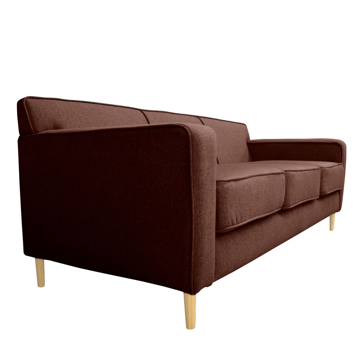 SOFAS HOME - SOFA LILEN FELPA CAFE  3 CUERPOS