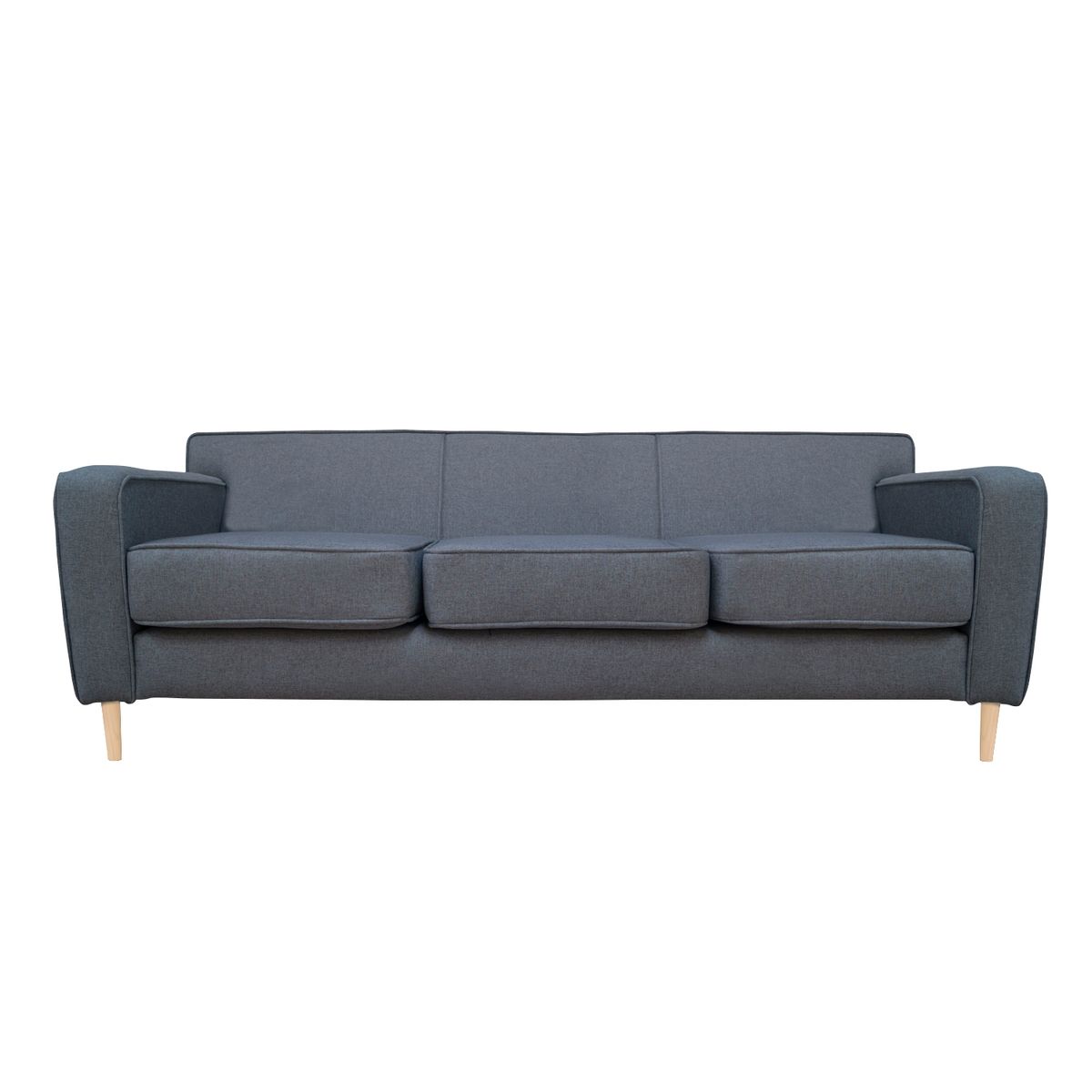 SOFAS HOME - SOFA LILEN FELPA GRIS 3 CUERPOS