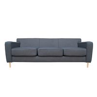 SOFA LILEN FELPA GRIS 3 CUERPOS