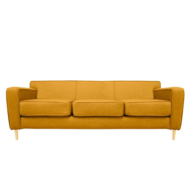 SOFAS HOME - SOFA LILEN CHENILLE TIPO LINO AMBARINO 2 CUERPOS