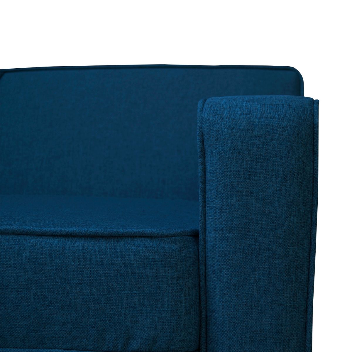 SOFAS HOME - SOFA LILEN CHENILLE TIPO LINO AZUL 2 CUERPOS