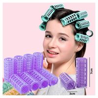 Set de 12 rollos o rulos de plastico para rizar el cabello.-