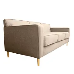 SOFAS HOME - SOFA LILEN CHENILLE TIPO LINO BEIGE 2 CUERPOS