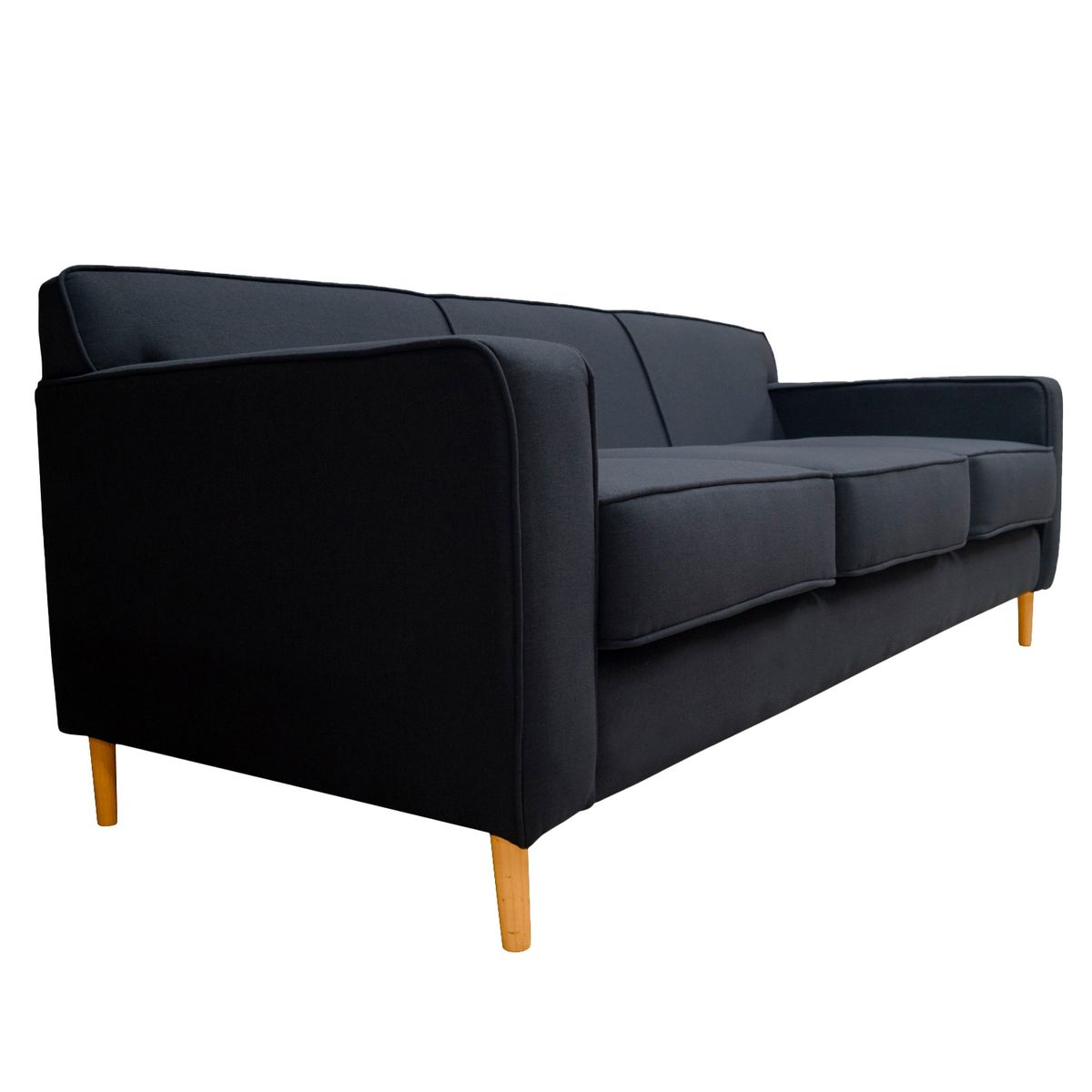 SOFAS HOME - SOFA LILEN CHENILLE TIPO LINO GRAFITO 2 CUERPOS