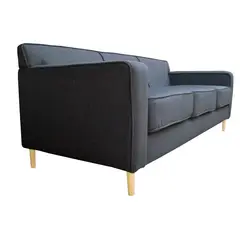 SOFAS HOME - SOFA LILEN CHENILLE TIPO LINO GRIS 2 CUERPOS