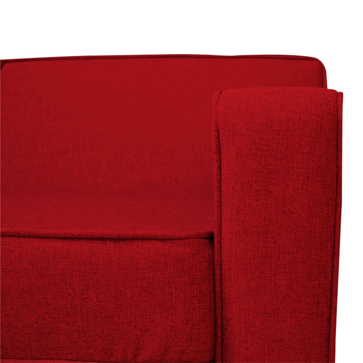 SOFAS HOME - SOFA LILEN CHENILLE TIPO LINO ROJO 2 CUERPOS