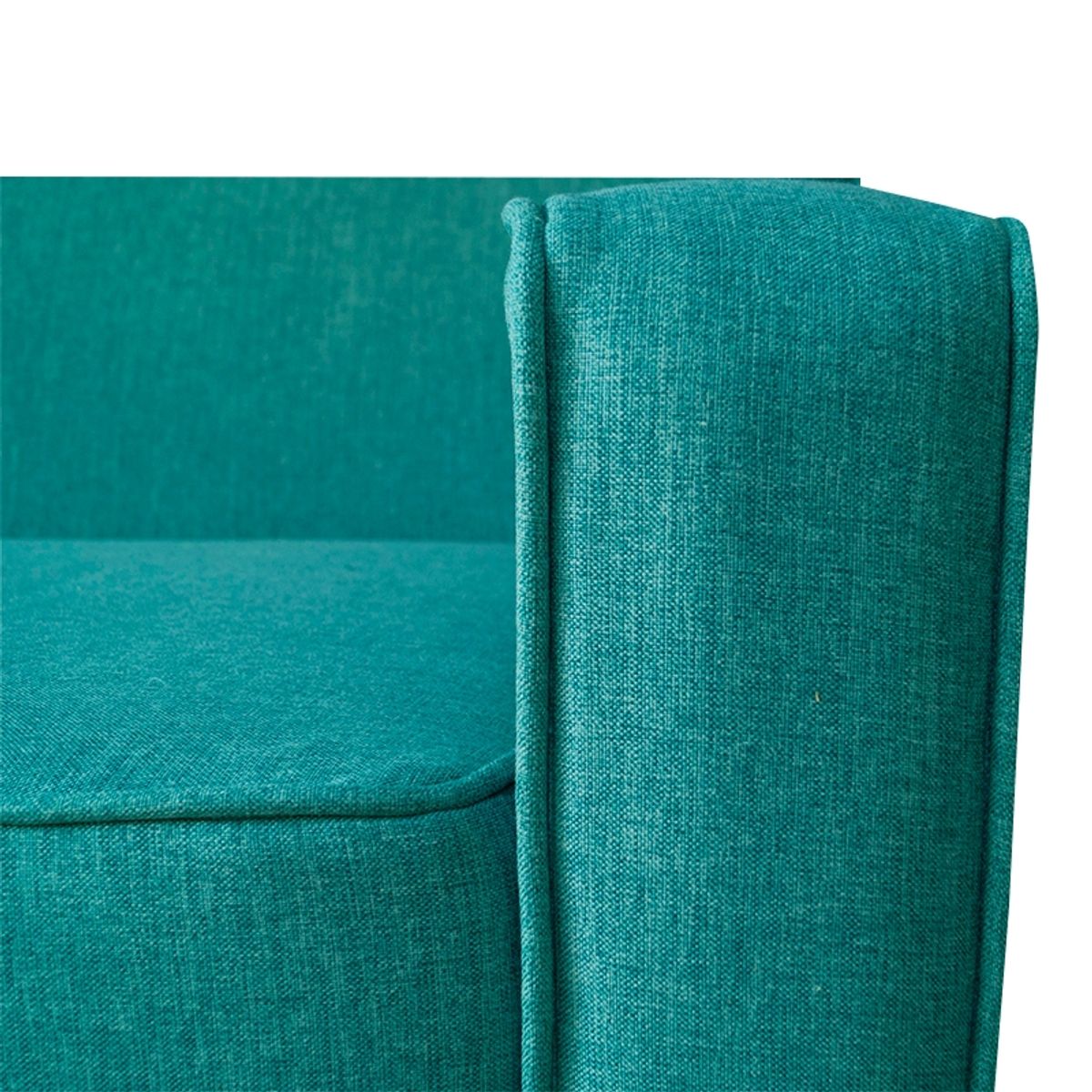 SOFAS HOME - SOFA LILEN CHENILLE TIPO LINO TURQUESA 2 CUERPOS