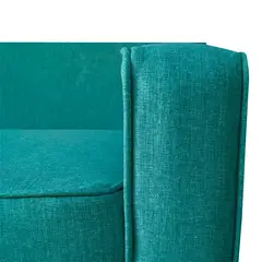 SOFAS HOME - SOFA LILEN CHENILLE TIPO LINO TURQUESA 2 CUERPOS