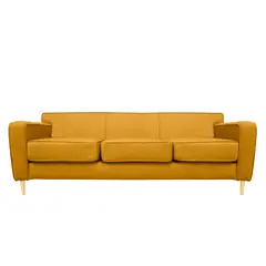 SOFAS HOME - SOFA LILEN FELPA AMBARINO 2 CUERPOS
