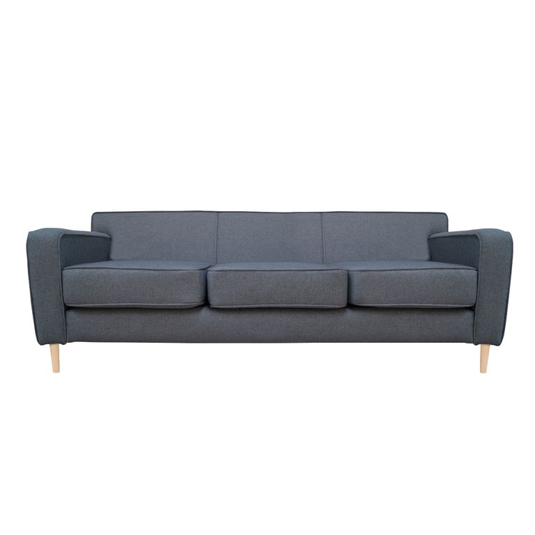 SOFA LILEN FELPA GRIS 2 CUERPOS