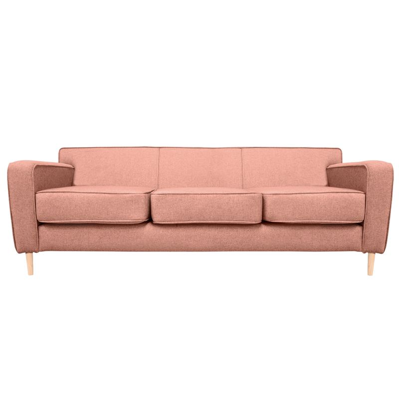 SOFAS HOME - SOFA LILEN FELPA PALO ROSA 2 CUERPOS