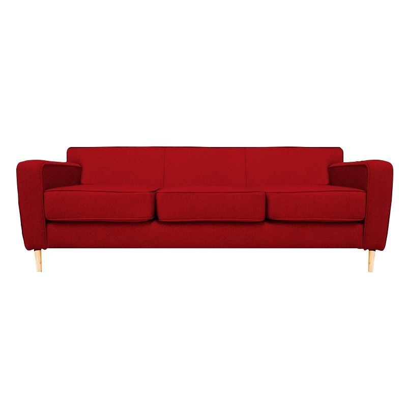 SOFAS HOME - SOFA LILEN FELPA ROJO 2 CUERPOS
