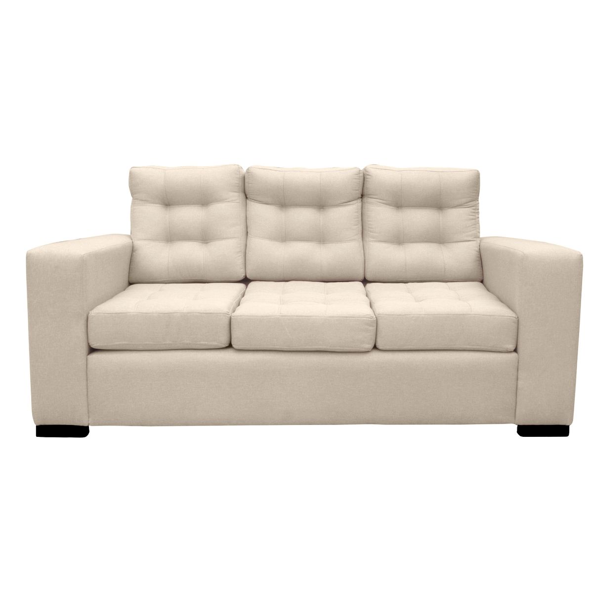 SOFAS HOME - SOFA ANTU FELPA BEIGE 3 CUERPOS