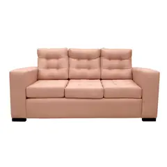 SOFAS HOME - SOFA ANTU FELPA PALO ROSA 3 CUERPOS