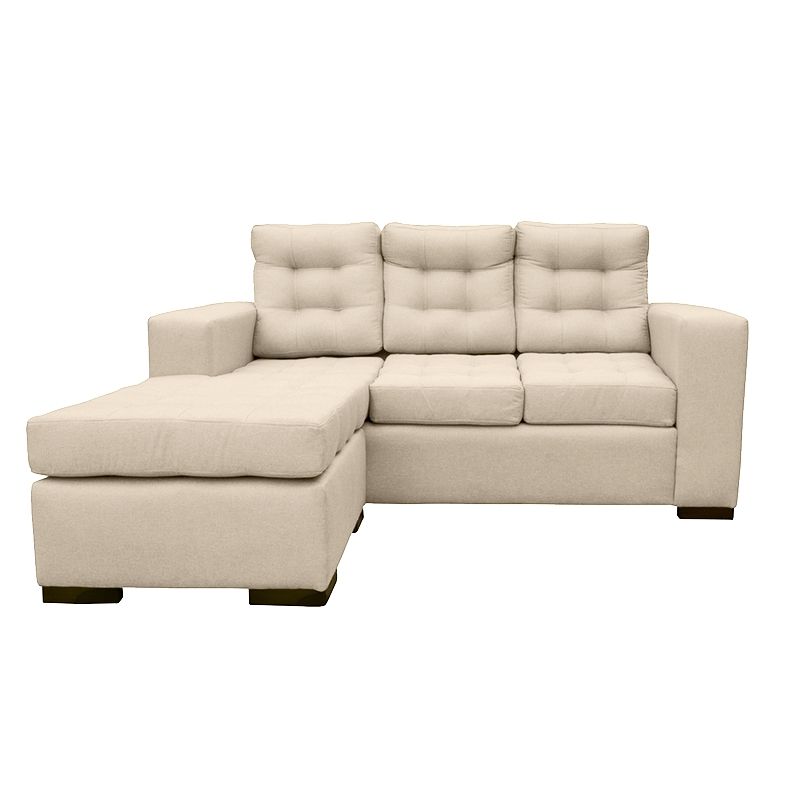 SOFAS HOME - SECCIONAL ANTU FELPA BEIGE  3 CUERPOS