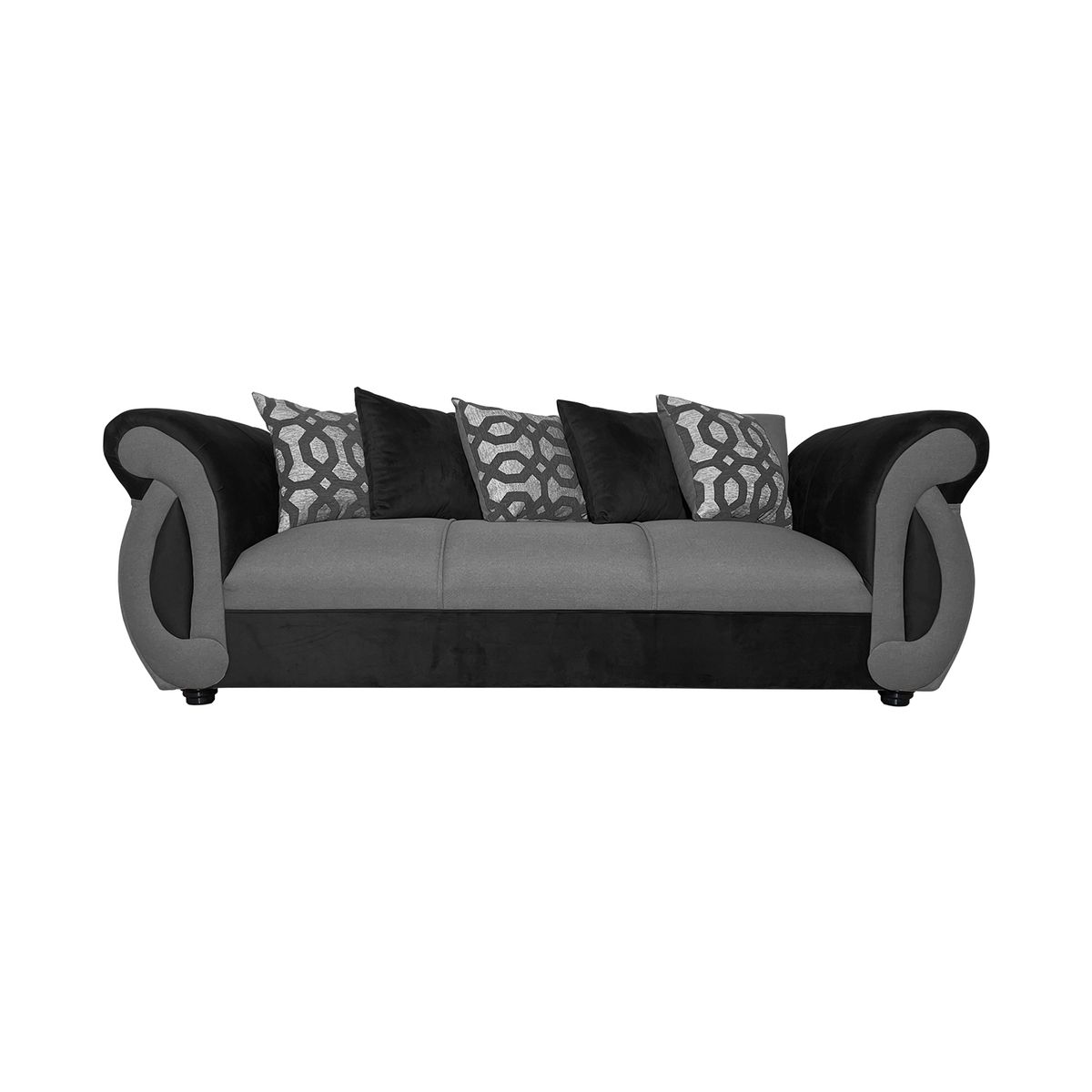 SOFAS HOME - SOFA NEW DOMINGA GRIS 3 CUERPOS
