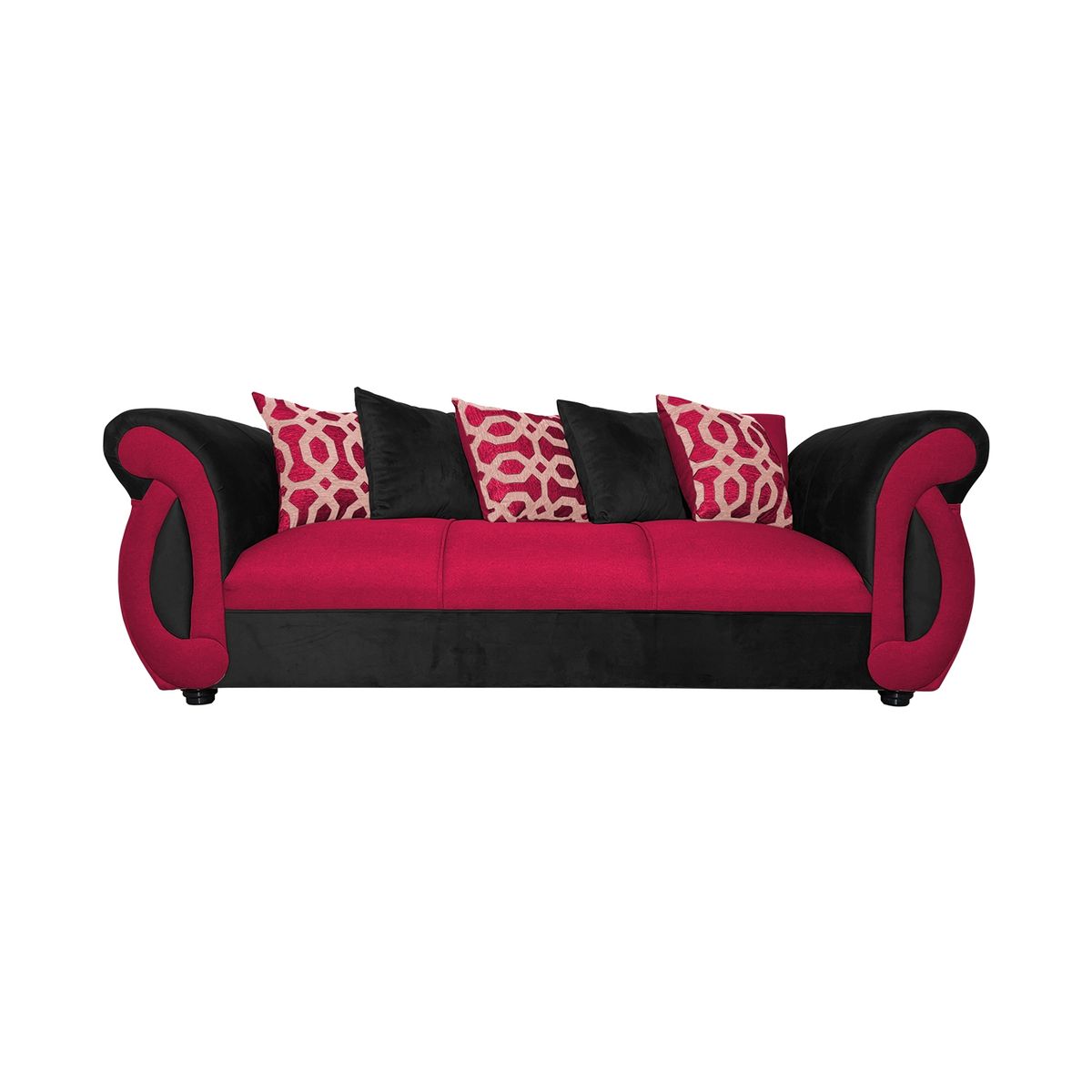 SOFAS HOME - SOFA NEW DOMINGA ROJO 3 CUERPOS