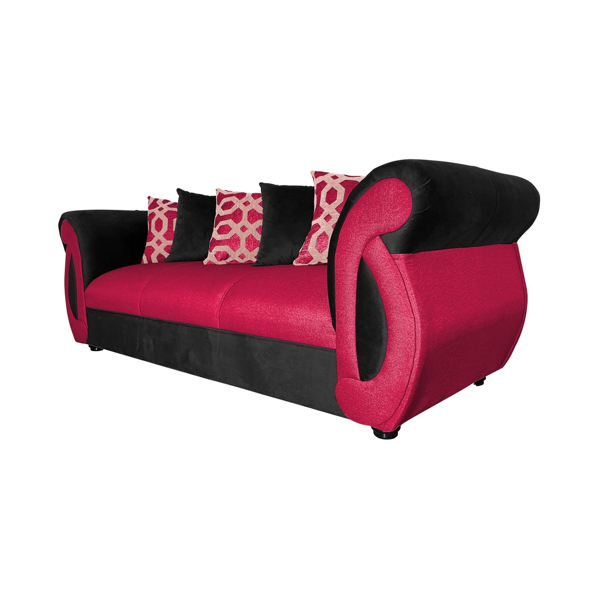 SOFAS HOME - SOFA NEW DOMINGA ROJO 3 CUERPOS