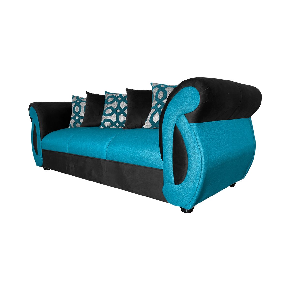 SOFAS HOME - SOFA NEW DOMINGA TURQUESA 3 CUERPOS