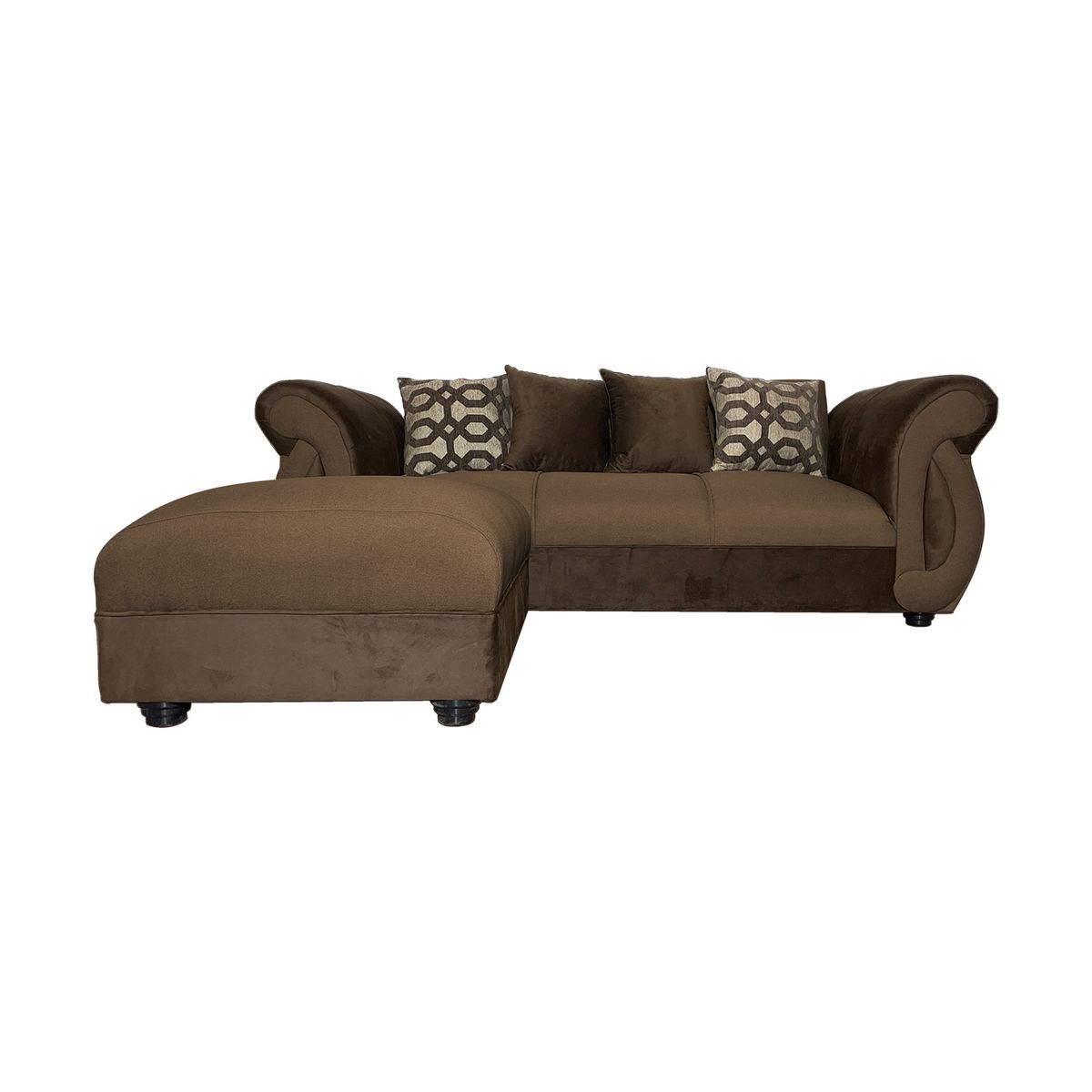 SOFAS HOME - SECCIONAL NEW DOMINGA CAFE 3 CUERPOS