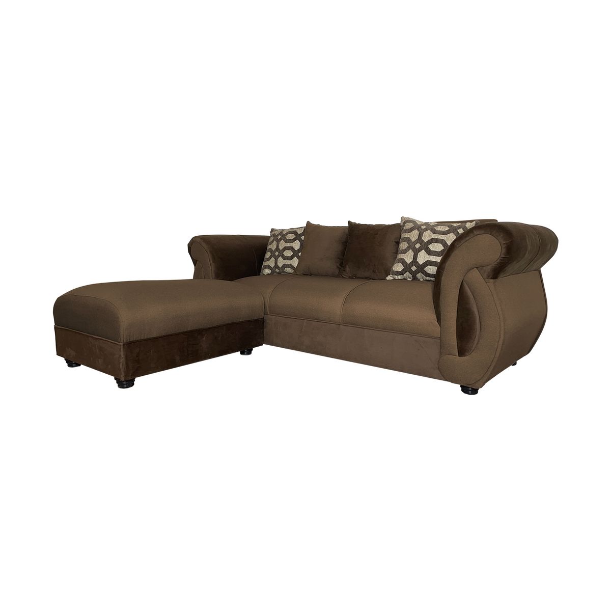 SOFAS HOME - SECCIONAL NEW DOMINGA CAFE 3 CUERPOS