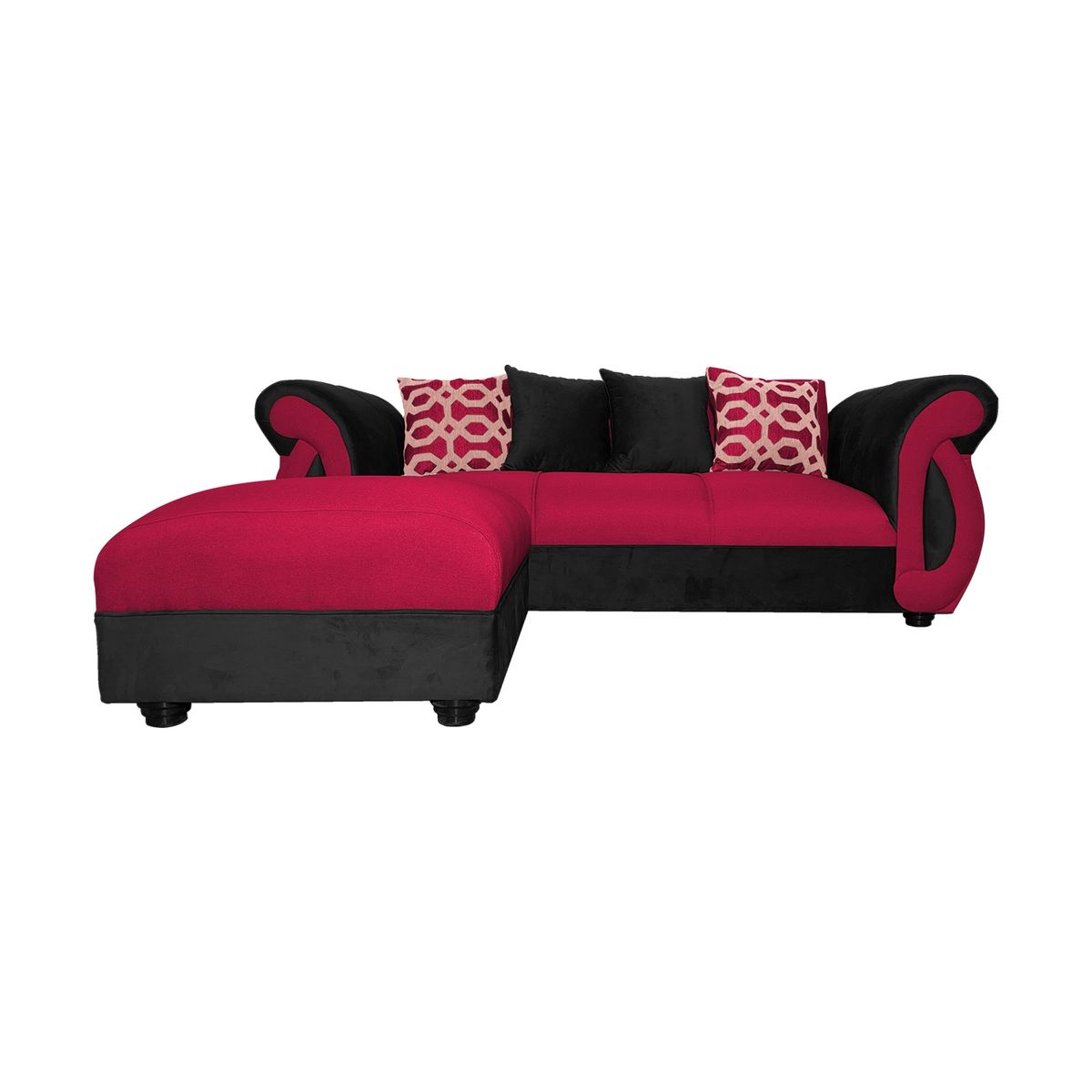 SOFAS HOME - SECCIONAL NEW DOMINGA ROJO 3 CUERPOS