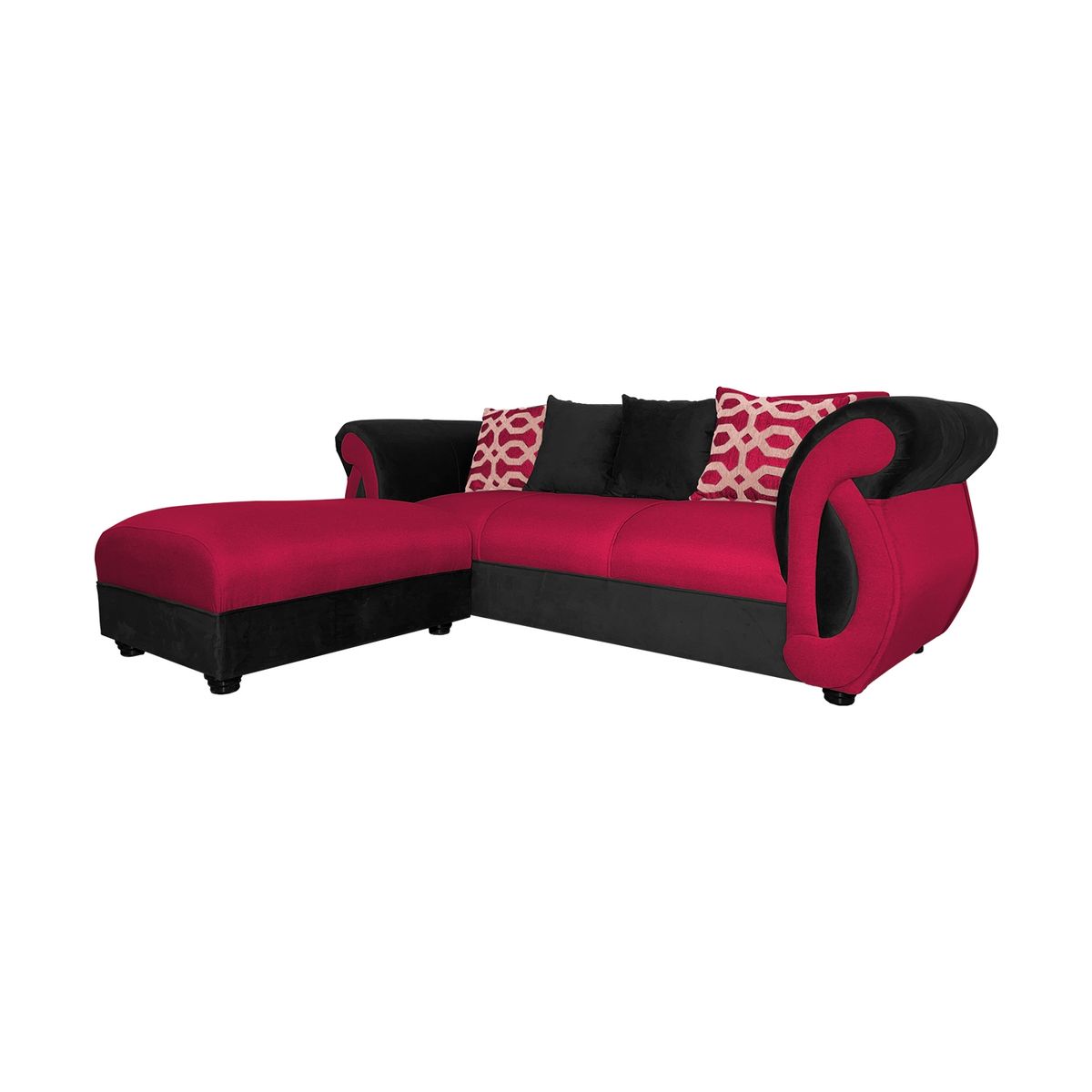 SOFAS HOME - SECCIONAL NEW DOMINGA ROJO 3 CUERPOS