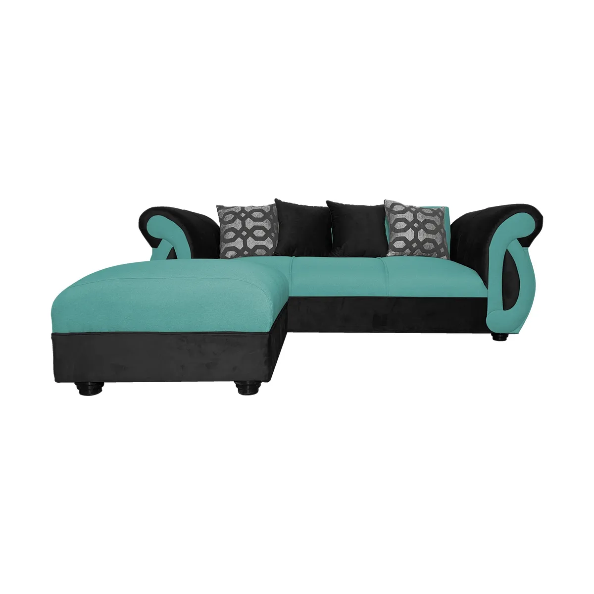 SOFAS HOME - SECCIONAL NEW DOMINGA VERDE 3 CUERPOS