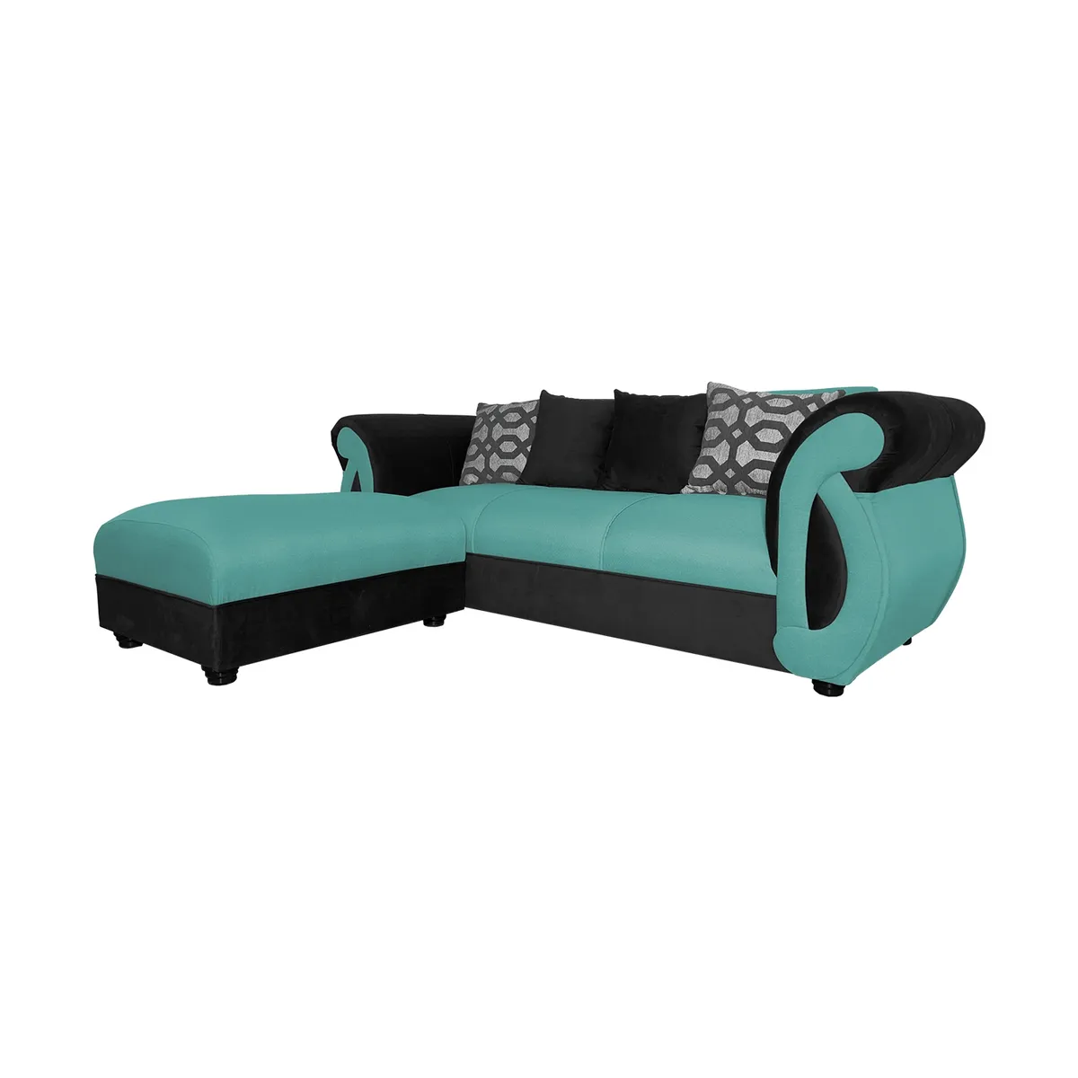 SOFAS HOME - SECCIONAL NEW DOMINGA VERDE 3 CUERPOS