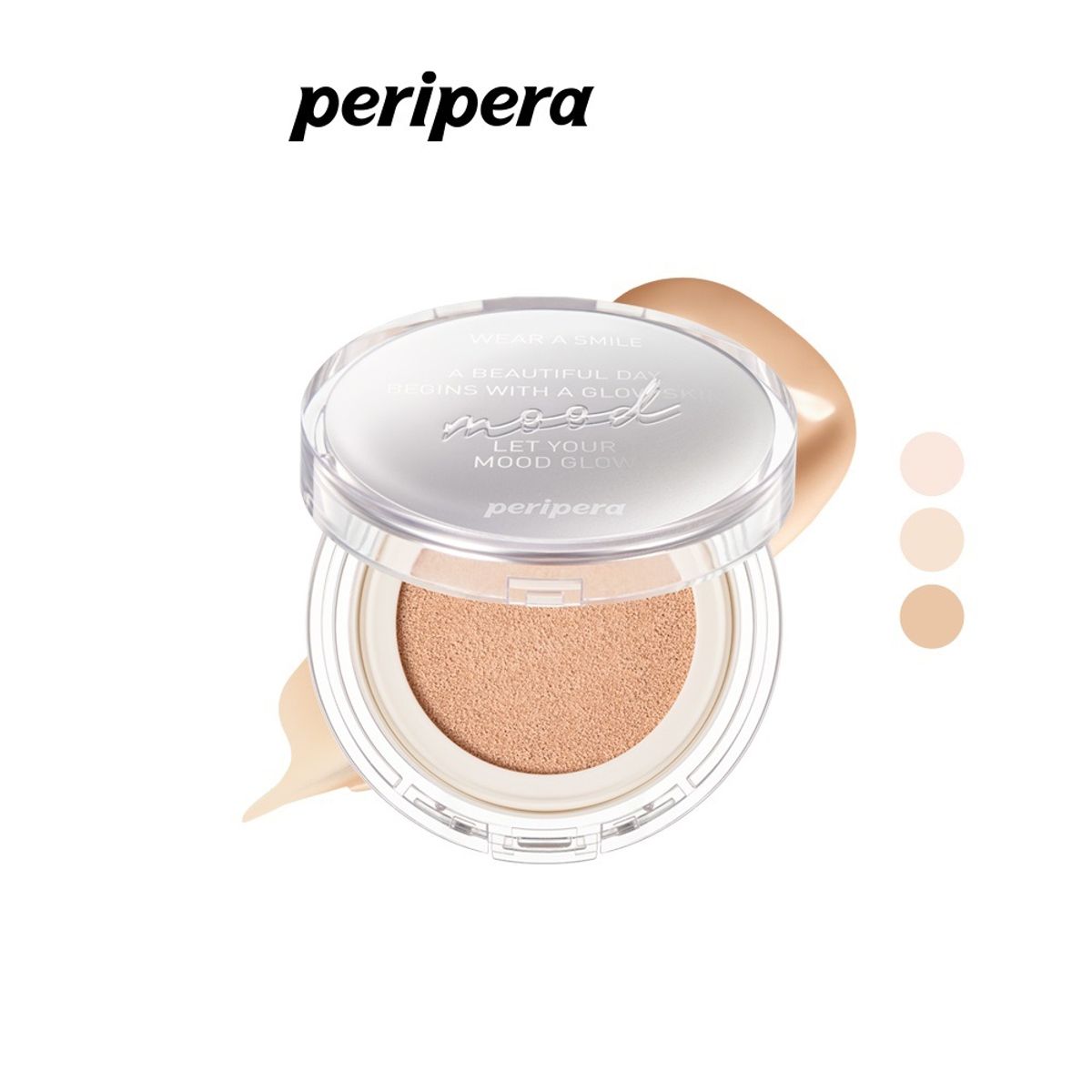 PERIPERA - Base Ligera Cushion Vegan Glow Peripera  02 IVORY - Cosmética Coreana
