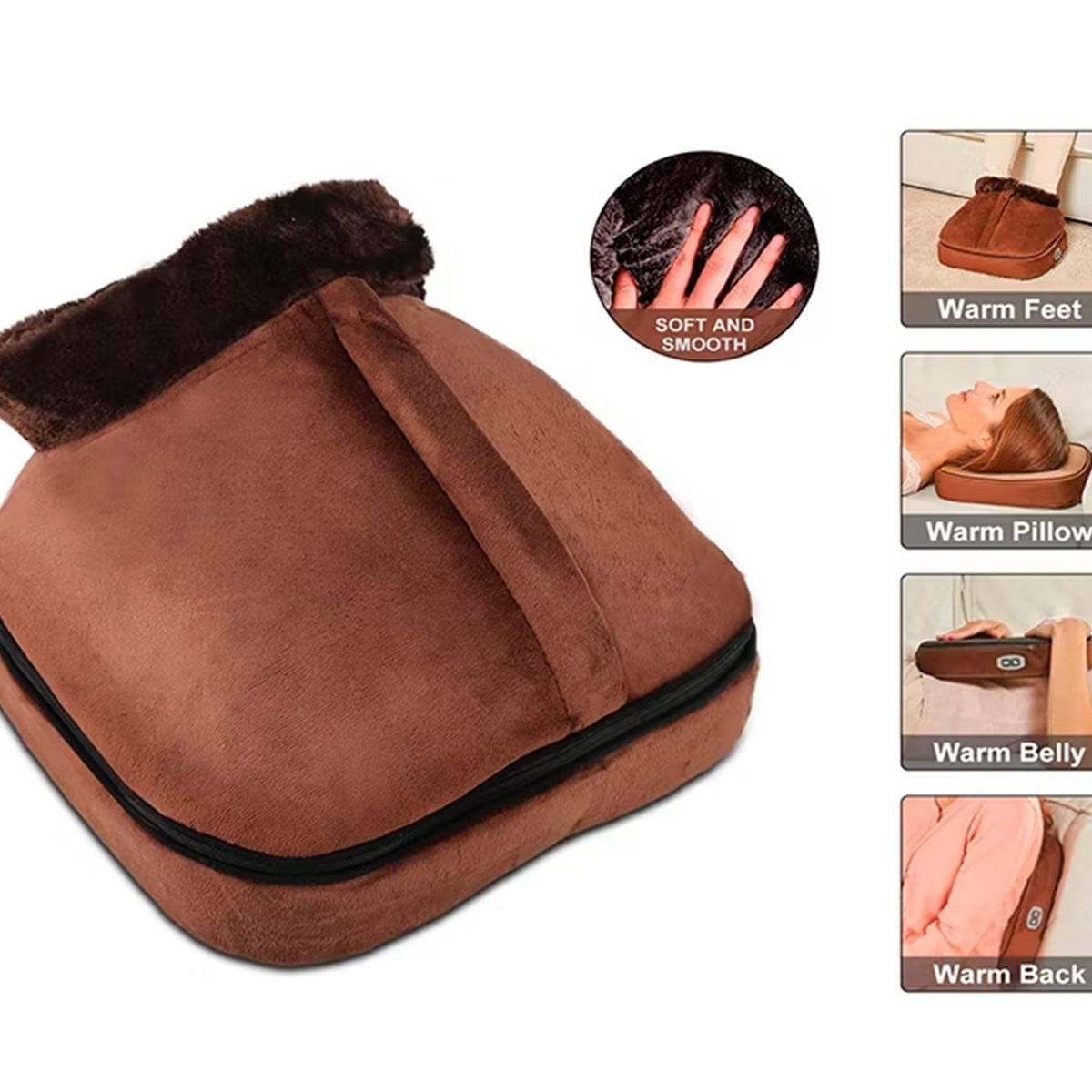 GENERICO - Calentador De Pies Masajeador De Pies 2 En 1 Calienta Pies