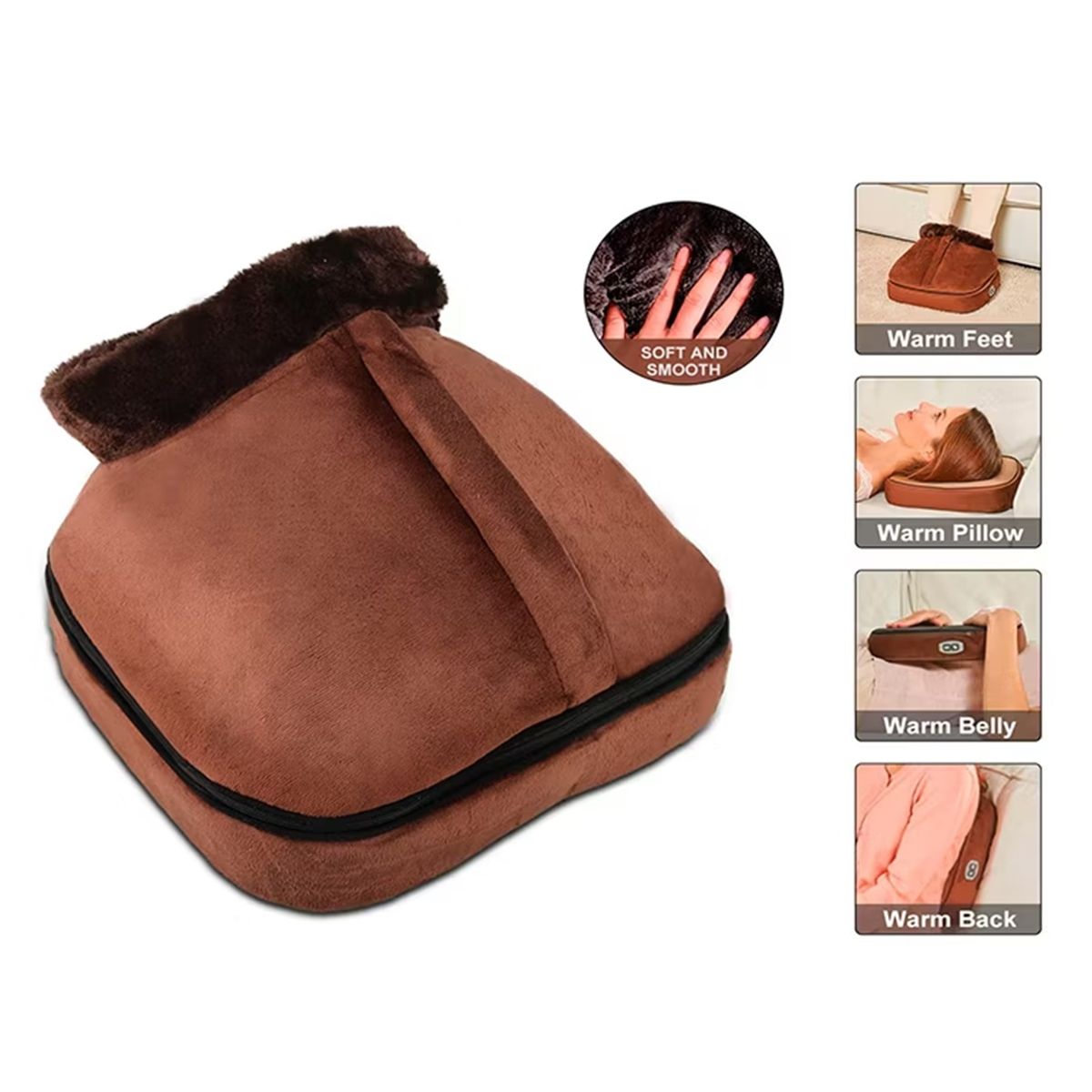 GENERICO - Calentador De Pies Masajeador De Pies 2 En 1 Calienta Pies