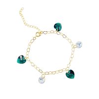 Pulsera Romance Gold 24k creado con cristales de Swarovski® Emerald