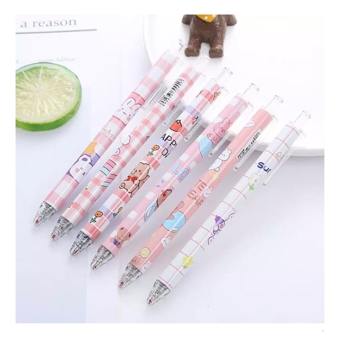 GENERICO - Set 6 Lápices Tinta 0.5 Ositos kawaii Cute…