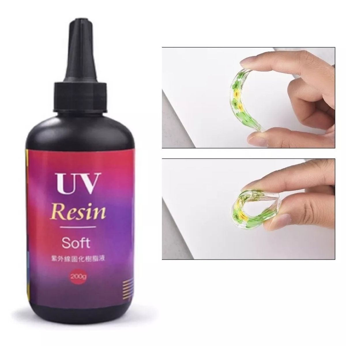 GENERICO - Resina Uv Cristal Soft Curado Ultravioleta Joyas 200g…