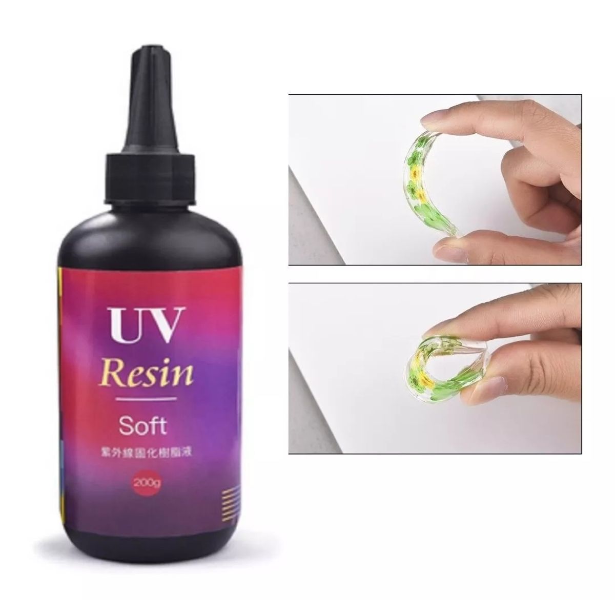 GENERICO - Resina Uv Cristal Soft Curado Ultravioleta Joyas 200g…