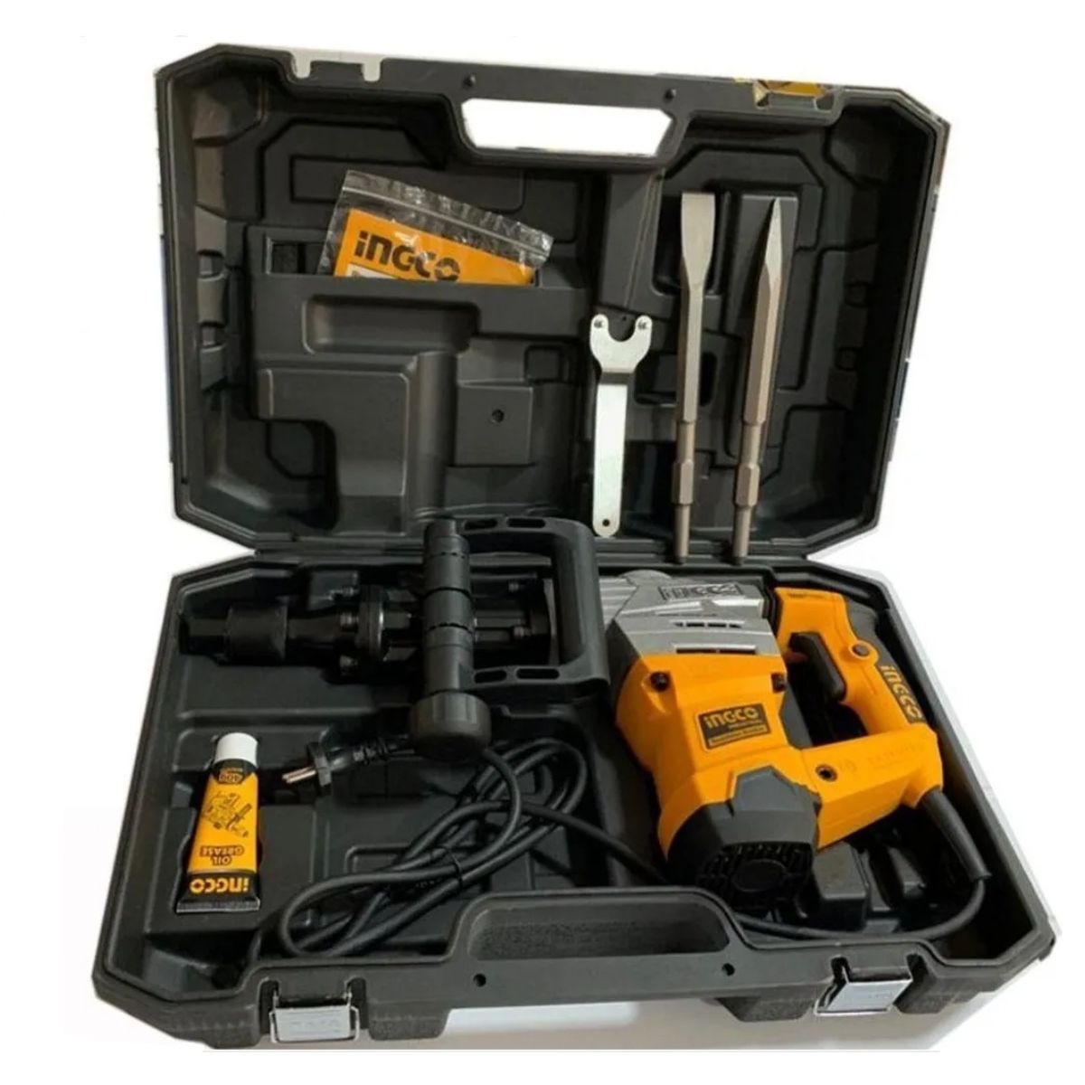 INGCO - Martillo Demoledor Industrial 1300 W Ingco 20 J + Malet+ Acc