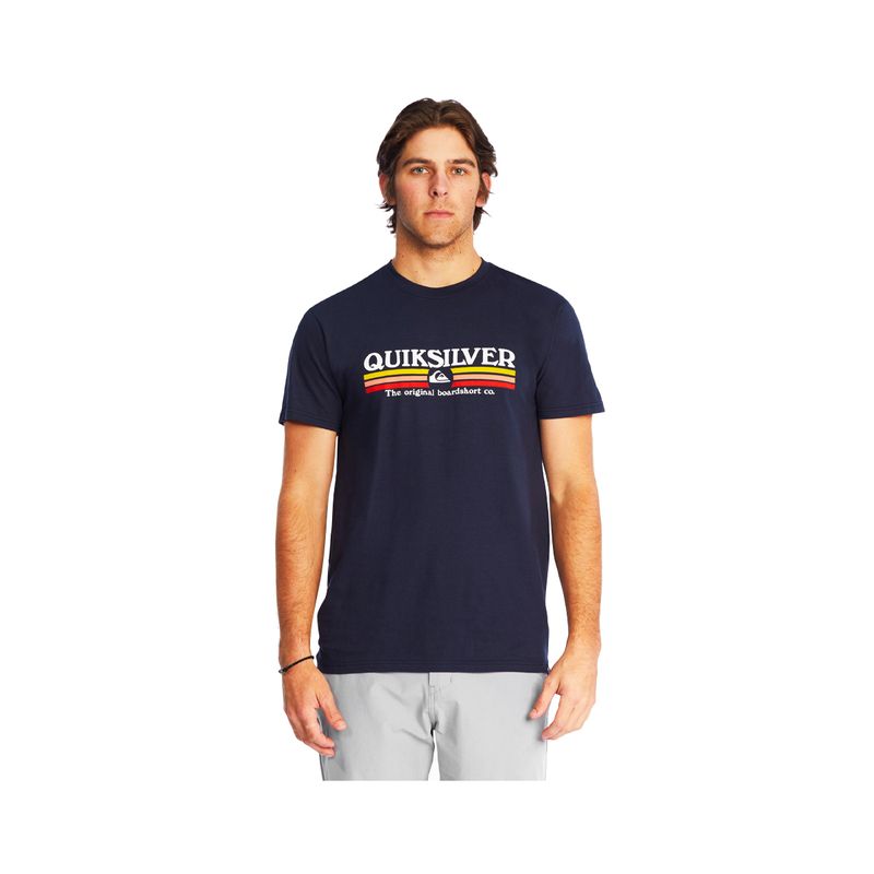 QUIKSILVER - Polera Quiksilver Lined Up Hombre Navy Blazer