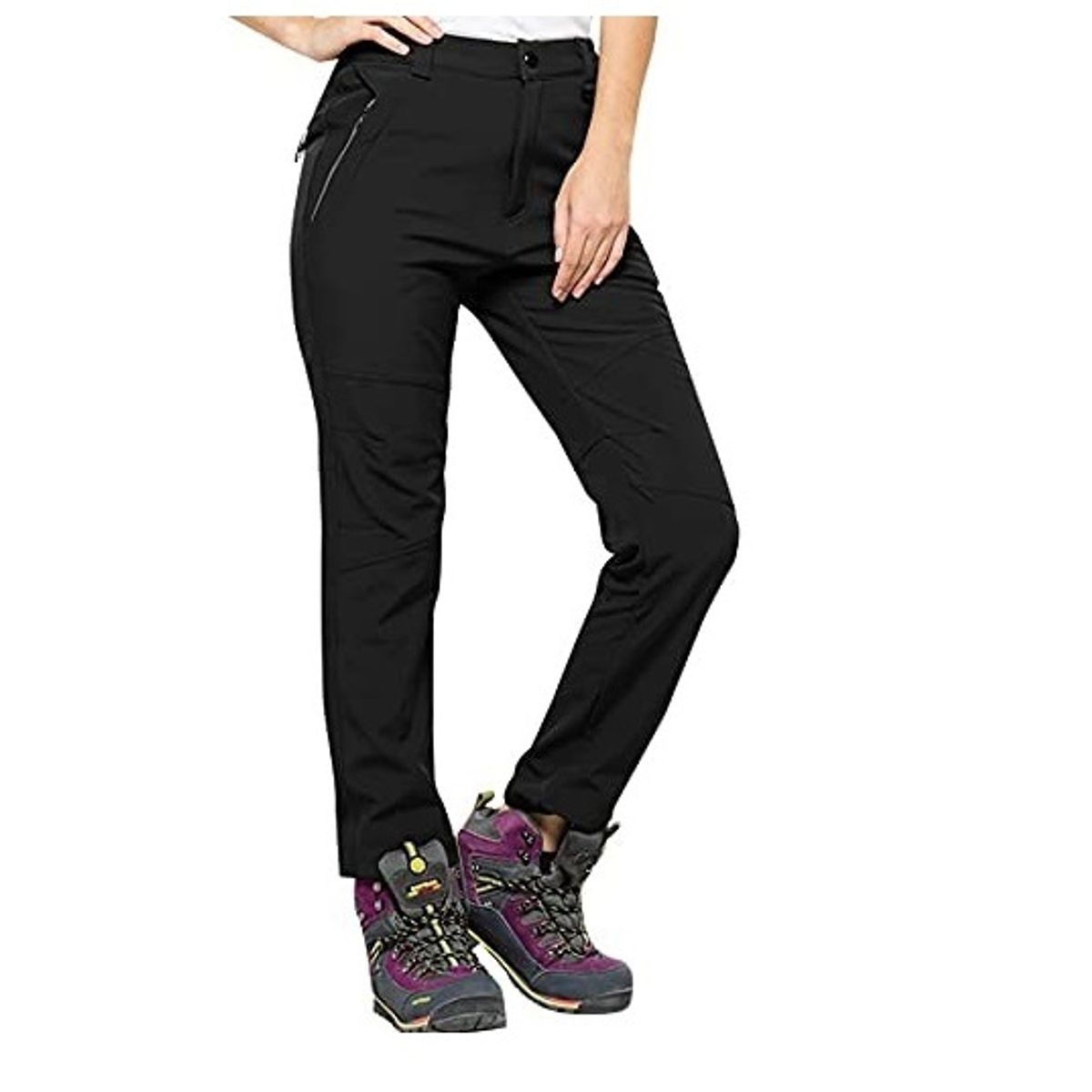 GARSIL - Pantalon Termico Tipo Softshell Para Mujer Con Micropolar Impermeable